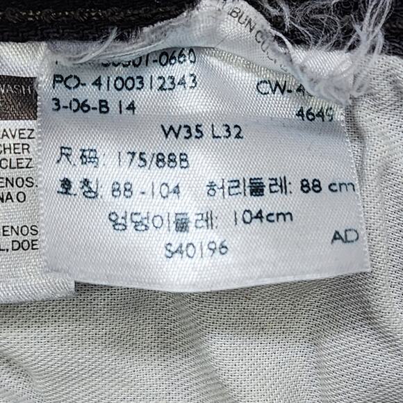 Vintage Levi's 501 Jeans Mens W35 L32 Faded Black Denim Button Fly Straight Leg - Picture 6 of 13